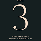 "Chin-Chin" - Table Numbers in Midnight Spruce by Annie Clark - Detail