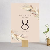 "Bohemian Pampas" - Table Numbers in Sand by Kaydi Bishop - Front