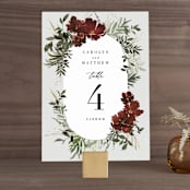 "harvest" - Table Numbers in Cabernet by Everett Paper Goods - Front