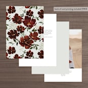 "harvest" - Table Numbers in Cabernet by Everett Paper Goods - Back of Card Options