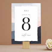 "scene" - Table Numbers in Sunrise by Pixel and Hank - Front