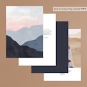 "scene" - Table Numbers in Sunrise by Pixel and Hank - Back of Card Options