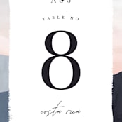 "scene" - Table Numbers in Sunrise by Pixel and Hank - Detail