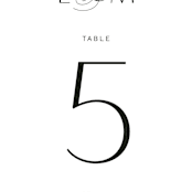 "Of Note" - Table Numbers in Pearl by Olivia Raufman - Detail