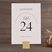 "Overjoyed" - Table Numbers in Almond by Jill Means - Front