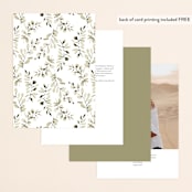 "Wedding Fields" - Table Numbers in Fern by Chris Griffith - Back of Card Options