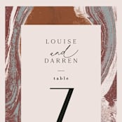 "Jasper" - Table Numbers in Sandstone by Everett Paper Goods - Detail