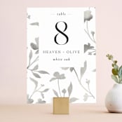 "Floral Union" - Table Numbers in Black Sugar by Pati Cascino - Front