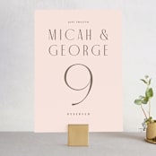 "Casablanca" - Table Numbers in Blush by Lori Wemple - Front