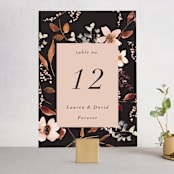 "Silky Way" - Table Numbers in Midnight by Petra Kern - Front