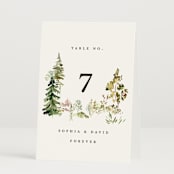 "Great Outdoors" - Table Numbers in Forest by Petra Kern - Folded