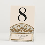 "Floral mosaic" - Table Numbers in Sand by GeekInk Design - Folded
