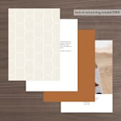 "Ovalon" - Table Numbers in Terracotta by Pati Cascino - Back of Card Options