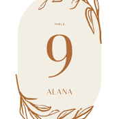 "Ovalon" - Table Numbers in Terracotta by Pati Cascino - Detail