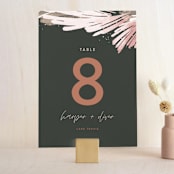 "lush romance" - Table Numbers in Palm by Robin Ott - Front