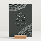 "Rings" - Table Numbers in Natural by Alethea and Ruth - Displayed (stand not included)