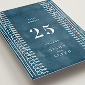 "Kantha Quilt" - Table Numbers in Indigo by Nazia Hyder - Detail