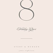 "Anson" - Table Numbers in Latte by Kristie Kern - Detail