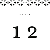 "Beau tied" - Table Numbers in Tuxedo by Gwen Bedat - Detail