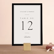 "Cambridge" - Table Numbers in Tuxedo by Amy Kross - Front