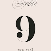 "initals" - Table Numbers in Champagne by Lori Wemple - Detail