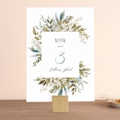 "Wedding Festive" - Table Numbers in Frost by Chris Griffith - Front