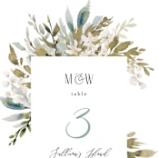 "Wedding Festive" - Table Numbers in Frost by Chris Griffith - Detail