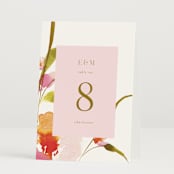 "colorwash floral" - Table Numbers in Blossom by Angela Marzuki - Folded