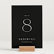 "Storybook" - Table Numbers in Ink by Jennifer Postorino - Displayed (stand not included)