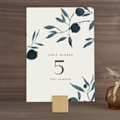 "Adore You" - Table Numbers in Great Lakes by Design Lotus - Front