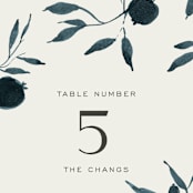 "Adore You" - Table Numbers in Great Lakes by Design Lotus - Detail