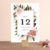 "Blossom" - Table Numbers in Blush by Susan Moyal - Front