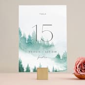 "Forest air" - Table Numbers in Forest by Yuliya Evseeva - Front