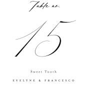 "Blancmange" - Table Numbers in Frost by chocomocacino - Detail