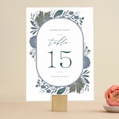 "Flourish" - Table Numbers in Bluemoon by Jen Owens - Front