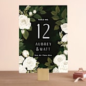 "Rose Garden" - Table Numbers in Porcelain by Susan Moyal - Front