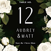 "Rose Garden" - Table Numbers in Porcelain by Susan Moyal - Detail