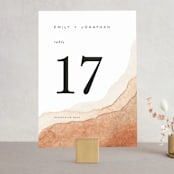 "Watercolor dune" - Table Numbers in Desert by Yuliya Evseeva - Front