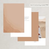 "Watercolor dune" - Table Numbers in Desert by Yuliya Evseeva - Back of Card Options