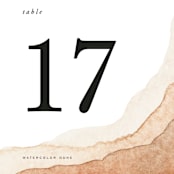 "Watercolor dune" - Table Numbers in Desert by Yuliya Evseeva - Detail