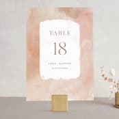 "Magic Hour" - Table Numbers in Desert Rose by Hooray Creative - Front