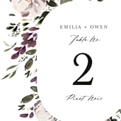 "iliya" - Table Numbers in Bordeaux by Itsy Belle Studio - Detail