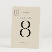 "Amara" - Table Numbers in Sand by Robert and Stella - Folded