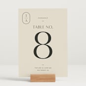 "Amara" - Table Numbers in Sand by Robert and Stella - Displayed (stand not included)