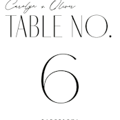 "Bold Union" - Table Numbers in Cloud by Everett Paper Goods - Detail