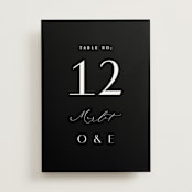 "Modern Classic Names" - Table Numbers in Onyx by Emily Betts - Front