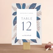 "Bouquet" - Table Numbers in Cobalt by Jen Owens - Front