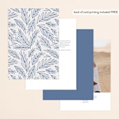 "Bouquet" - Table Numbers in Cobalt by Jen Owens - Back of Card Options