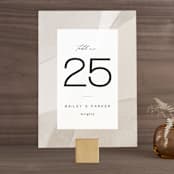 "Gossamer" - Table Numbers in Sandstone by Kate Ahn - Front