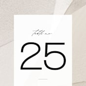 "Gossamer" - Table Numbers in Sandstone by Kate Ahn - Detail